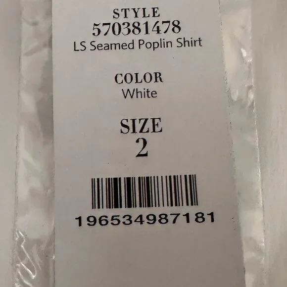 WHBM White Button Down Poplin Shirt Size: 2 - Business Casual Quiet Luxury - Picture 5 of 10